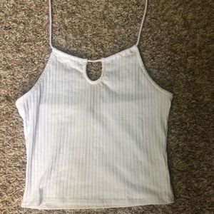 H&M White halter crop top